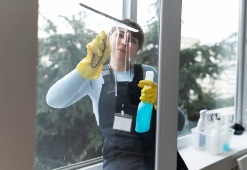 Nettoyage de vitres intérieures et extérieures aux Poulières